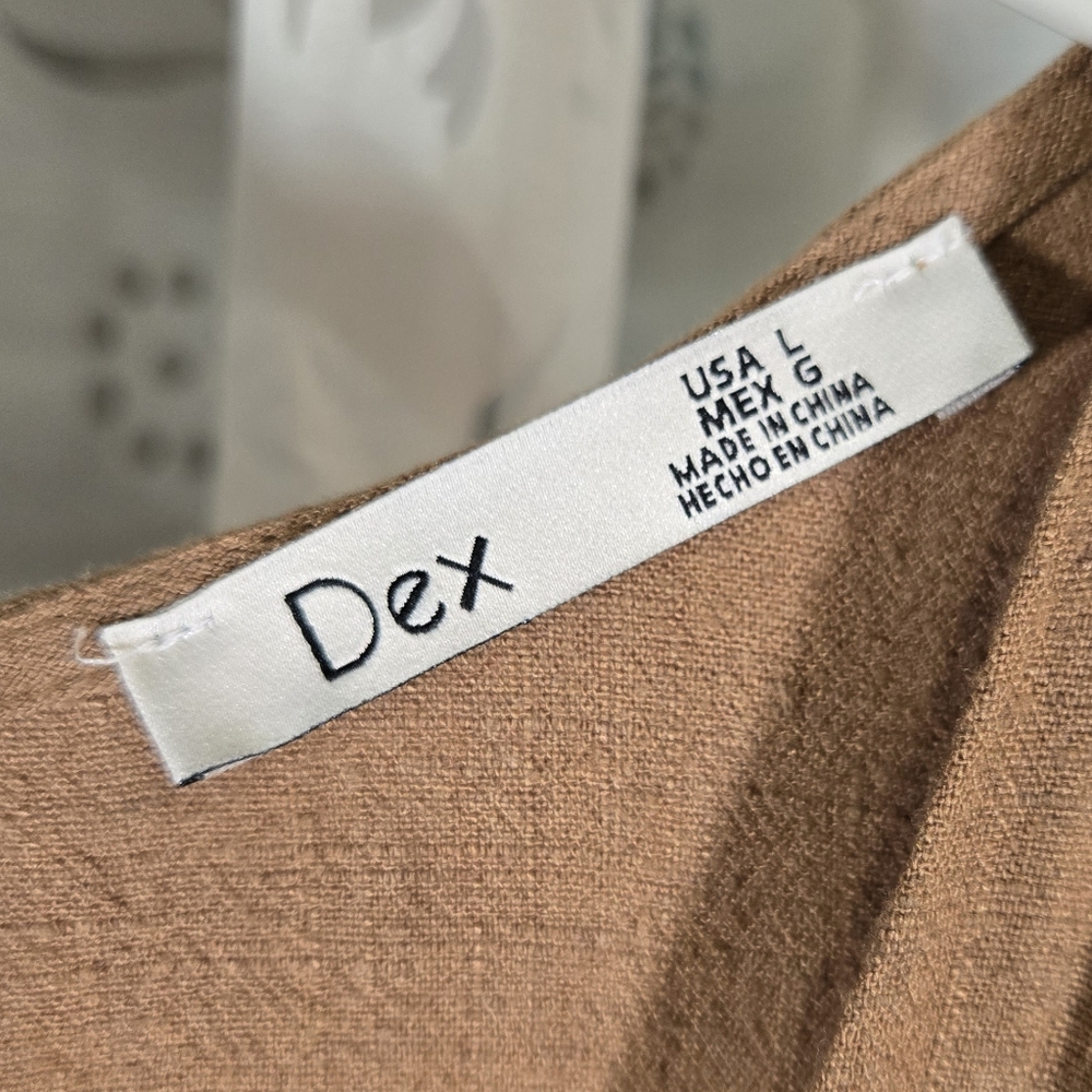 Dex “Miley” Romper Dark Tan, Size Large, New With‎ Tags, Brown Dex Romper Large - Picture 3 of 8